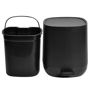 HANGSHAU Moderno <span class=keywords><strong>Cestino</strong></span> a Pedale da 5L in Plastica con Coperchio a Chiusura Morbida in ABS, Colore Bianco Opaco, Grigio, Nero, per Cucina e <span class=keywords><strong>Bagno</strong></span> - Product Image 3
