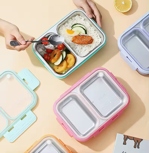 Thermal Insulated Stainless Steel Plastic Foldable Leak-Proof Bento <b>Lunch</b> <b>Box</b> for Kids 700ml Capacity Microwavable - Product Image 5