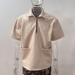 Veste en cuir décontractée pour homme grande taille en similicuir de haute qualité avec logo patch vieilli personnalisé, vente en gros OEM - Product Image 1
