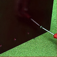 Porta mazze da <span class=keywords><strong>Golf</strong></span> con tappetino da <span class=keywords><strong>Golf</strong></span> in legno con tappetino in erba artificiale-espositore per interni-contiene 13 mazze - Product Image 5