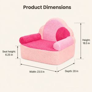 Sofá <span class=keywords><strong>Infantil</strong></span> Moderno y Minimalista, Sillón de Felpa Suave para Niños, Lavable y Desmontable, Sofá <span class=keywords><strong>Infantil</strong></span> de Sherpa para Muebles de Sala de Juegos - Product Image 4