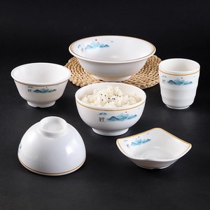 Xiangyuan melamine bowls, <b>plastic</b> imitation porcelain small bowls, commercial restaurant and hotel tableware, resin rice bowls, - Product Image 2