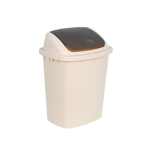 Cubo de basura de PP de plástico reciclado blanco pequeño de 40 litros, cubo de basura de papel, cubos de basura para el hogar y la casa de almacenamiento con tapa abatible - Product Image 1