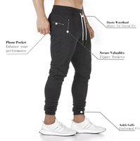 Bán Buôn Của Nam Giới Điều Chỉnh Dây Rút Eo Side Zip Pocket T Shirt Tunnel Chức Năng Chạy Năng Động Mặc Pant Men Jogger