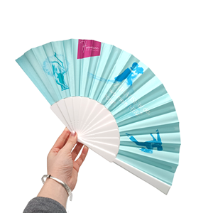 Bsbh Khuyến Mại Quạt Tay Nhựa Linh Hoạt Không Thấm Nước Đầy Màu Sắc Quạt Tay Nhựa Tùy Chỉnh In Ấn Cầm Tay <span class=keywords><strong>Fan</strong></span> Cho Trang Trí - Product Image 2