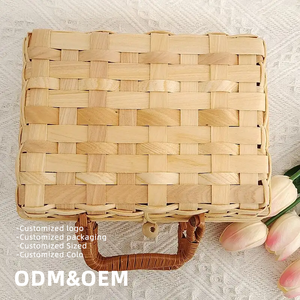 <strong>Antique</strong> Eco-friendly Woven Gift Box Custom New Year Dragon Year Home Storage <strong>Basket</strong> for Dry Goods Handheld - Product Image 5