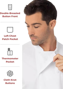 Chaqueta <span class=keywords><strong>de</strong></span> Barman para Hombre, Modelo Montreal Cool Vent, con Estampado en Relieve y Tela <span class=keywords><strong>de</strong></span> Seda, Ideal para <span class=keywords><strong>Trabajo</strong></span> en Bares y Hostelería, Superventas - Product Image 2