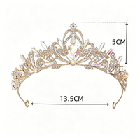 Diadème Couronne Gothique Antique Fine et Multicolore pour Femme – Idéal Mariage, Bal, Costume, Fête, Halloween, Quinceañera