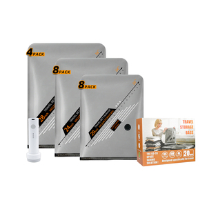 Juego de <span class=keywords><strong>Bolsas</strong></span> de Almacenamiento <span class=keywords><strong>al</strong></span> Vacío G-Vacuum con Bomba Eléctrica, 20 Piezas, Impermeables, a Prueba de Polvo, Material PA/PE Reciclable <span class=keywords><strong>para</strong></span> Organizar el Equipaje - Product Image 1