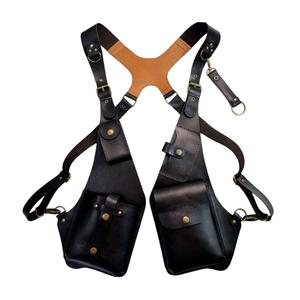 Nero Steampunk tracolla borsa custodia per moto sotto le ascelle portafoglio marsupio per il ciclismo - Product Image 2