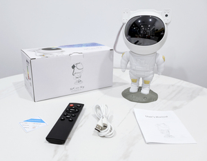 Projecteur d'étoiles LED blanc moderne USB CE, veilleuse pour enfants, projection de ciel étoilé, télécommande, intensité réglable pour chambre à coucher - Product Image 4