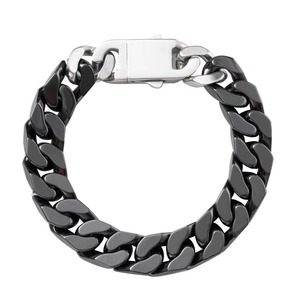 Pulseras de Cadena Cubana de Cerámica Blanca y Negra, Estilo Miami, Venta al por Mayor de Joyería - Product Image 2