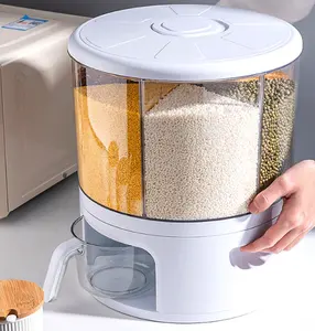 Dispenser di alimenti secchi MJ contenitore di plastica per una comoda conservazione di fagioli di noci di riso
