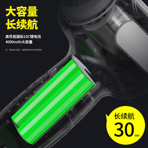 Aspirateur de voiture sans fil portatif 120W 10000Pa, double usage pour voiture, maison, bureau - Product Image 4