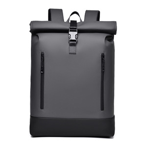 Mochila de tendencia de moda de gama alta para hombres y mujeres, mochila de viaje de Material Oxford de estilo enrollable informal para estudiantes universitarios - Product Image 3