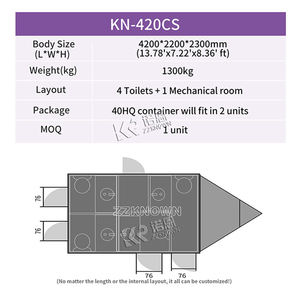 Remolque de Baño Móvil con 4 Cabinas, Remolques de Baño Portátiles, Inodoro Portátil - Product Image 4