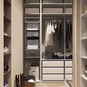 Closet Organizer 4 Shelves Hanging Bag With 1 Foldable Cloth <b>Storage</b> Hanging Bag with 2 Side Pockets - Product Image 5