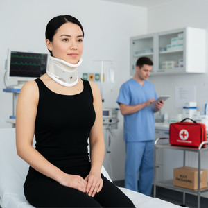 Attelle cervicale réglable pour le soutien du cou, la plus vendue, pour les premiers secours, utilisation d'urgence, ajustement confortable, matériau durable, emballage en vrac - Product Image 3