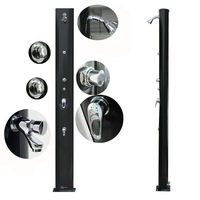 Ensemble de douche de plage multifonctionnel en aluminium 40L Colonne de douche solaire Suborn