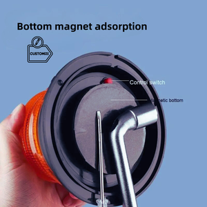 Đèn cảnh báo khẩn cấp màu hổ phách năng lượng mặt trời đèn strobe giá rẻ đèn cảnh báo đường bộ đèn xe hơi - Product Image 2