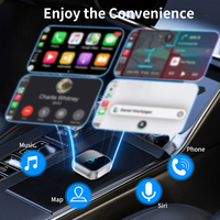 Adaptador Inalámbrico Portátil para Coche Carplay y Android Auto, Adaptador Inalámbrico 2 en 1, Caja de IA para Coche, Reproduce y Conecta, Caja de Android Auto