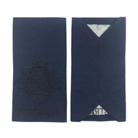 Écussons tissés personnalisés en polyester pour uniformes de personnel de sécurité, de train et de vol, étiquettes de lavage pour vêtements