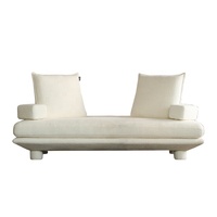 Canapé modulaire de salon Zayshine en tissu sherpa crème de luxe rétro français, 2 places, pour appartement, villa, canapé design