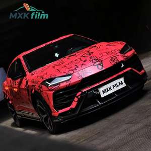 Red Car Vinyl Wrap Trends 2025 Película de cambio de color automático brillante: superficie autocurativa Fácil Instalación en sedanes/SUV - Product Image 3