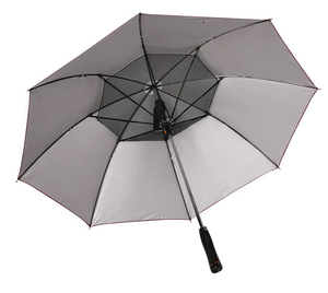 ร่มพับคลาสสิคผ้าพอนจีพร้อมพัดลมไฟฟ้าในตัว - Product Image 1