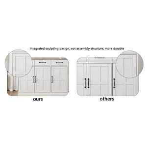 DB Meuble de salon moderne blanc fait main Meuble sur pied avec 1 porte et 1 tiroir pour un usage domestique général - Product Image 5