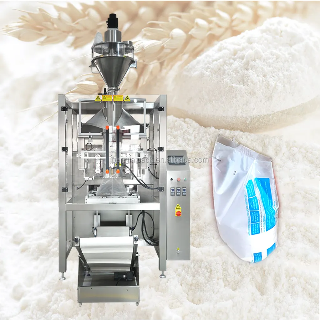 Polvere di Riempimento Automatico Macchina Imballatrice Prezzo Automatico Farina di Tè Al Latte In Polvere di Spezie Vite Macchina per L'imballaggio Del Sacchetto Personalizzato 1-2kg