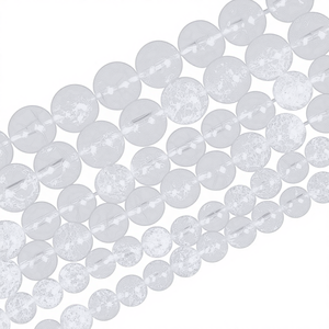 Cuentas de Cuarzo Blanco Natural con Corte Brillante, Fornituras para Joyería, Pulsera al por Mayor, Piedra Preciosa Ojo de Gato Tratada con Radiación 4mm/6mm/8mm - Product Image 4