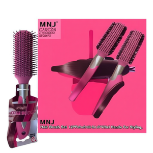MNJ Set di Spazzole per Capelli Unisex 12 Pezzi, Spazzole Rotonde con Manici in Metallo, Design Elegante per lo Styling Quotidiano - Product Image 3