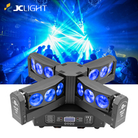 Equipo de DJ Led 12PCs * 10W Rgbw Dazzle Shadow Cross Disco Dj Stage Luz móvil para club nocturno