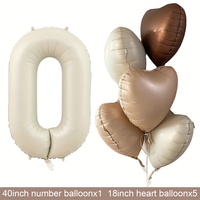 Vente chaude Ins40-inch crème blanc ballon numérique et 18 pouces amour ballon ensemble fête d'anniversaire fiançailles lieu décoration