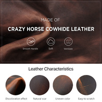 Stock prêt pour la livraison directe étui de voyage de luxe personnalisé étui à lunettes de soleil en cuir Crazy Horse cuir 3 boîte de rangement de montre