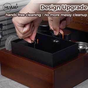 กล่องเก็บกากกาแฟแบบเป็นมิตรต่อสิ่งแวดล้อม ทำจากไม้ พร้อมแท่นวางแทมเปอร์ สำหรับอุปกรณ์เสริมเอสเพรสโซ - Product Image 4