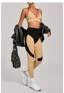 Abbigliamento Sportivo da Donna a Contrasto di Colore, Asciugatura Rapida, Reggiseno Sportivo e Leggings per <span class=keywords><strong>Palestra</strong></span> - Product Image 3