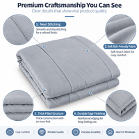 Couverture lestée en perles de verre 100% polyester matelassée, couverture sensorielle pour le lit, le sommeil et la maison, poids, taille et couleur personnalisables