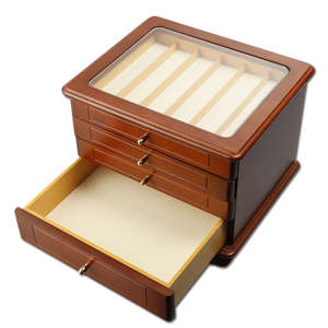 Matte Rectangle Modern Large Capacity Wooden Jewelry <b>Box</b> for Bracelets Necklaces Earrings <b>Storage</b> Treasure <b>Chest</b> - Product Image 5