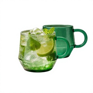 Tasse à café en verre borosilicate coloré de 190 ml, faite à la main, sans plomb, pour expresso et latte, vente en gros - Product Image 2