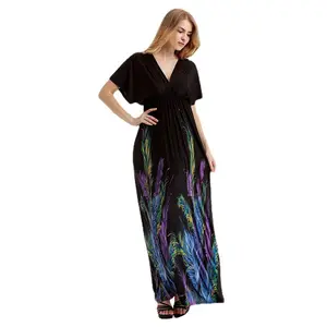 Hot Selling Bohemian Extended Plus Size Ice Silk Dress Holiday Beach Dress