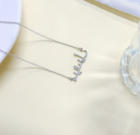 Collier nom arabe personnalisé en acier inoxydable 18K collier nom calligraphie arabe bijoux minimalistes cadeau islamique