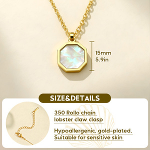 Collier intelligent en or 18 carats avec fonction de <span class=keywords><strong>carte</strong></span> de membre NFC, puces NTAG216/215/213, pendentif en mica personnalisé activé par <span class=keywords><strong>le</strong></span> toucher - Product Image 5