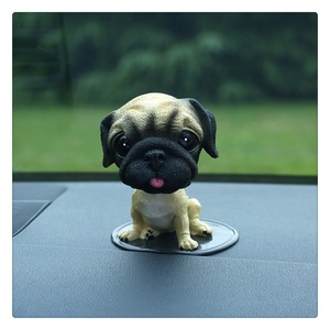 Figura Decorativa de Perro Miniatura de Poliresina, Cabeza Móvil, Bulldog, para el Tablero del Auto, Figura de Acción, Novedad 2023, Gran Venta - Product Image 5