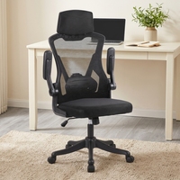 Chaise de bureau ergonomique moderne anti-fatigue en maille – Extensible, empilable, améliore la posture, construction en nylon pour la maison, le bureau et l'atelier