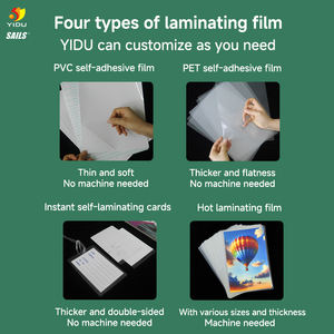 Feuilles de plastification auto-adhésives personnalisées YIDU, 270 microns, pochettes de plastification à froid haute résistance, cartes auto-plastifiantes en PET, format A4 - Product Image 6