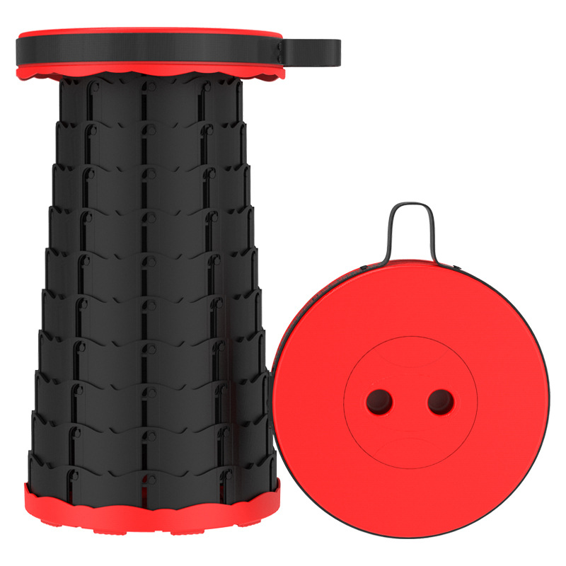 Легкий Телескопический круглый портативный выдвижной пластиковый складной стул для кемпинга и садоводства