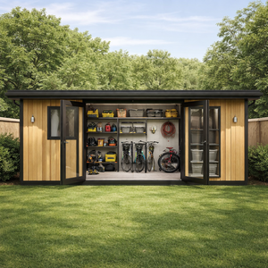 Abri de jardin extérieur en métal de luxe pour outils, structure préfabriquée, résistante, imperméable, montage facile - Product Image 5