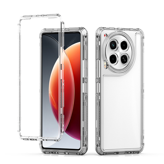 Crystal 360 Phone Case 3 Layer TPU Hard PC for Infinix Note 40 Pro/Note 40 Pro+/Note 40 Rugged Bumper 3 En 1phone case